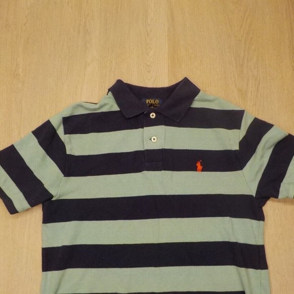 Boys Polo Shirt Polo Ralph Lauren Striped L - Picture 2 of 7